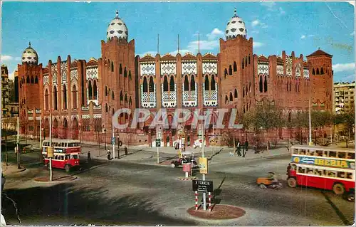 Cartes postales moderne Barcelona Place de Taureaux Monumental Autobus
