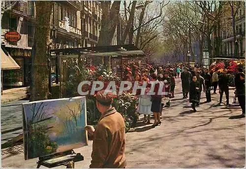 Cartes postales moderne Barcelona Rambla des Fleurs