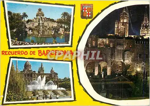 Cartes postales moderne Recuerdo de Barcelona Fuente Monumental de Montjuich