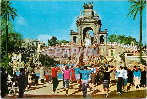 Cartes postales moderne Barcelona Sardonas et Cascades au Jardin Ciudadela