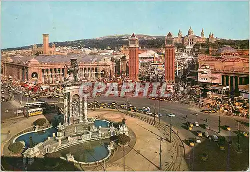 Cartes postales moderne Barcelona Place d'Espagne et Entree Exposition