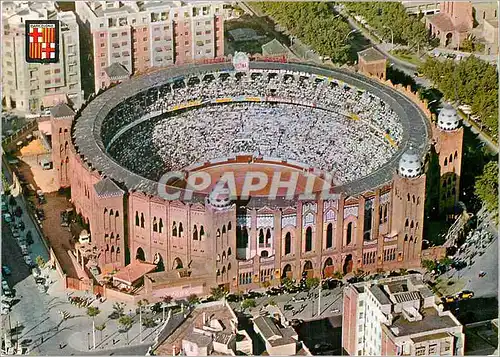 Cartes postales moderne Barcelona Place des taureaux Monumental Vue air Corrida