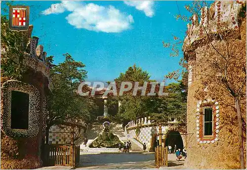 Cartes postales moderne Barcelona Entree au Parque Guell