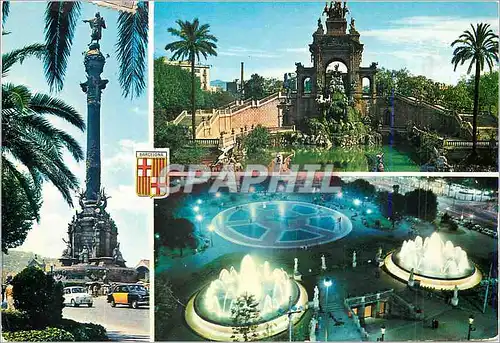 Cartes postales moderne Barcelona Monumento a Colon Parque de la Ciudadela Plaza de Cataluna