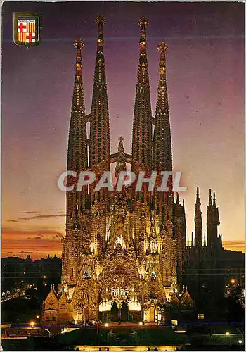Moderne Karte Barcelona Temple de la Sacree Famille