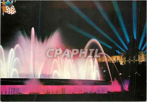 Cartes postales moderne Barcelona Palais et Fontaine Monumental de Montjuich