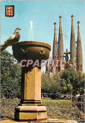 Moderne Karte Barcelona Temple de la Sainte Famille Detalle