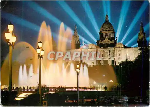 Cartes postales moderne Barcelona Jeux d'Eaux et Palais Monumental (Musee d'Art)