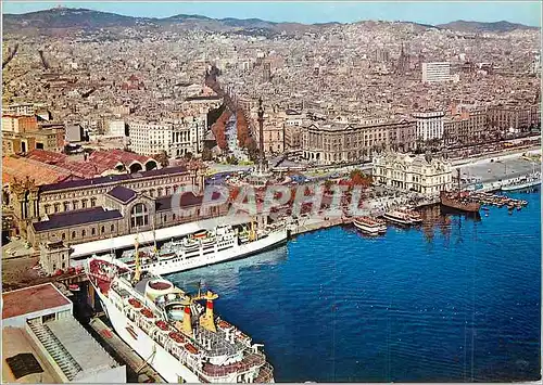 Moderne Karte Barcelona Detalle Del Puerto Bateaux