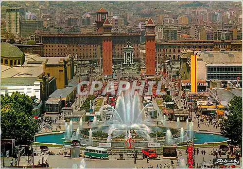 Cartes postales moderne Barcelona Parc de Montjuich Les Grands Jeux d'Eaux