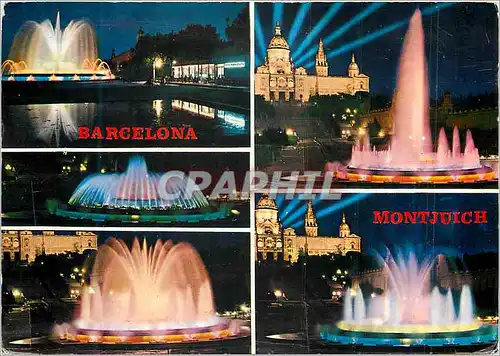 Cartes postales moderne Barcelona Fuentes de Montjuich