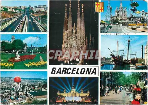 Cartes postales moderne Barcelona Bateau