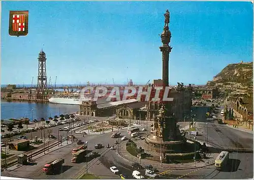 Moderne Karte Barcelona Monument a Cristobal Colon