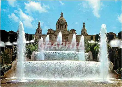 Cartes postales moderne Barcelona Parque de Montjuich Fontaine Magique