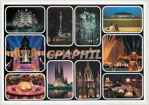 Cartes postales moderne Barcelona combinada