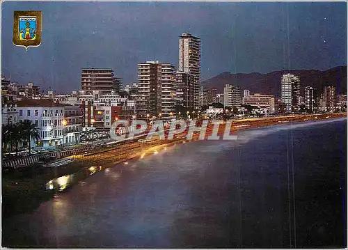 Cartes postales moderne Benidorm (Alicante) Vue Nocturne de la Plage de Levante