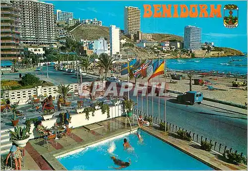 Moderne Karte Benidorm (Espana)