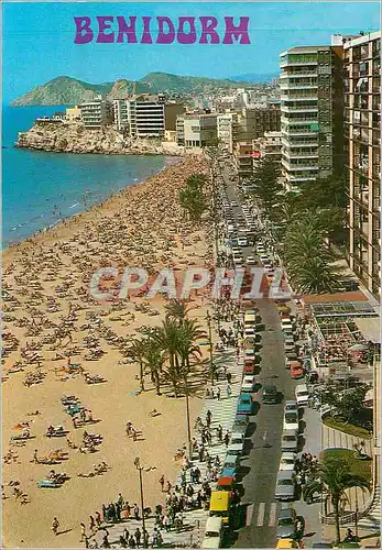 Moderne Karte Benidorm (Espana) Playa de Levante