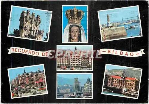 Moderne Karte Recuerdo de Bilbao beautes de la Ville