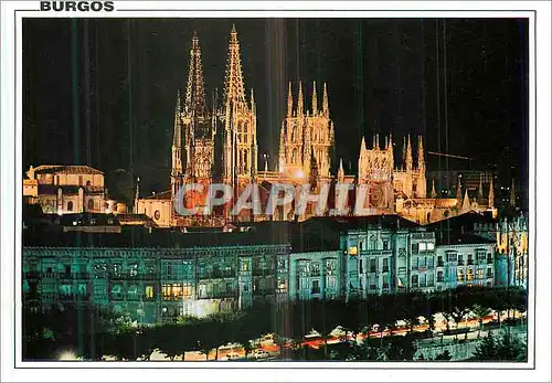 Cartes postales moderne Burgos Avenue Generalissime Franco Nocturne