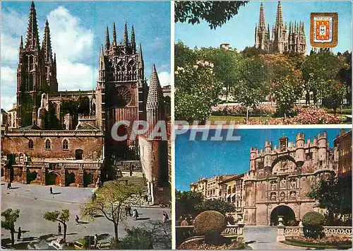 Cartes postales moderne Burgos Catedral Jardin La Catedral