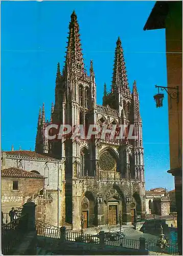 Moderne Karte Burgos Catedrale Facade Principale