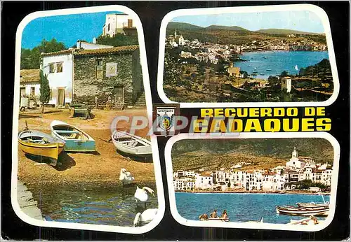 Moderne Karte Recuerdo de Cadaques Vista General