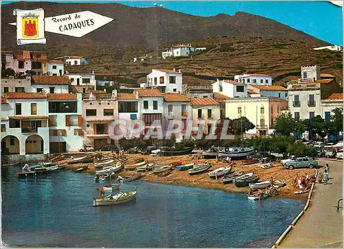 Moderne Karte Cadaques Vue Lipique de Part Alguer