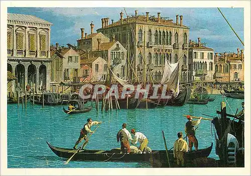 Cartes postales moderne Canaletto 1697 1768 Venise la Rive des Prisons (Detail) Bateaux