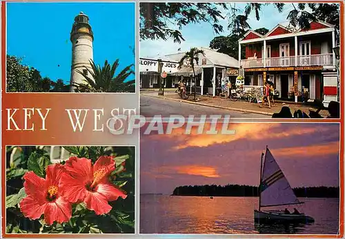 Moderne Karte Key West Florida The tropical Island