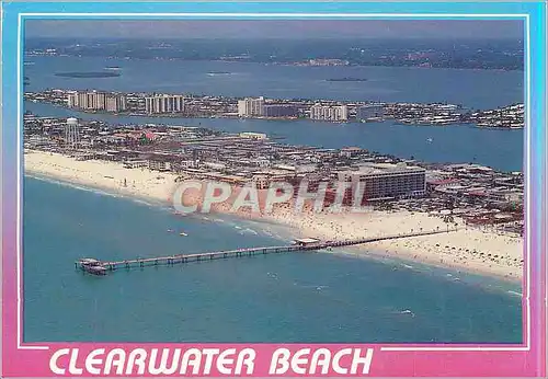 Moderne Karte ClearWater Beach Beautiful Beach area With Pier 60 in Foreground