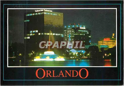 Cartes postales moderne Orlando Florida Reflected in Lake Eola