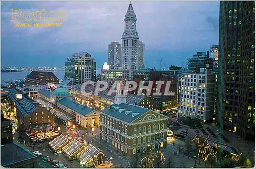 Cartes postales moderne Dusk at Faneuil Hall MarketPlace Boston Massachusetts USA