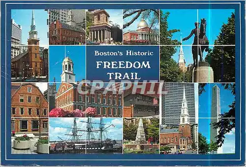 Moderne Karte Boston's Historic Freedom Trail