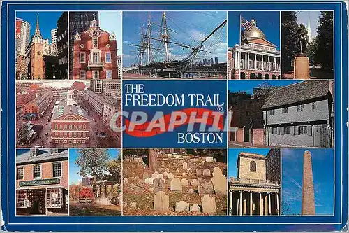 Moderne Karte The Freedom Trail in Historic Boston