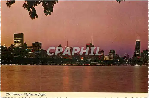 Cartes postales moderne The Chicago Skyline at Night