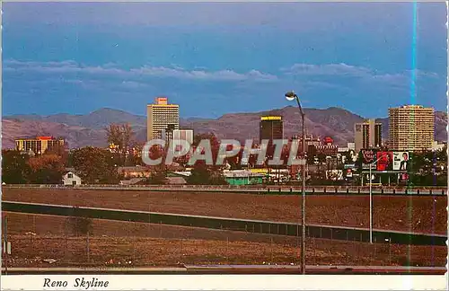 Moderne Karte Reno Skyline at Dusk Nevada