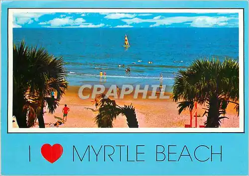 Moderne Karte I Love Myrtle Beach San Sun and Sailing Myrtle Beach