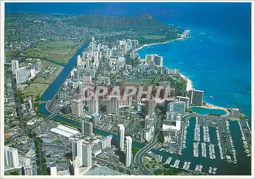 Cartes postales moderne Wikiki Beach Diamond Head