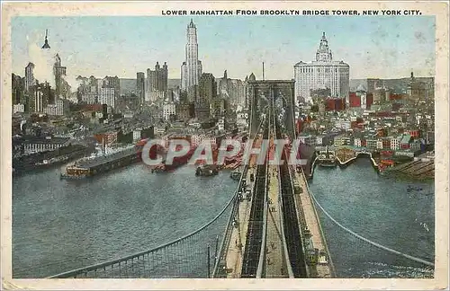 Cartes postales Lower Manhattan from Brooklyn Bridge Tower New York City