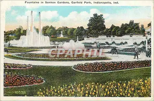 Cartes postales Fountains in Sunken Gardens Garfield Park  Indianapolis Ind