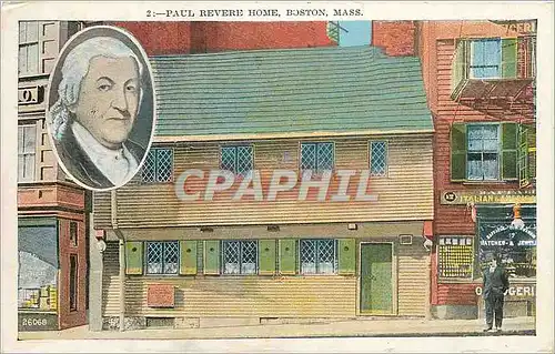 Cartes postales Paul Revere Home Boston Mass