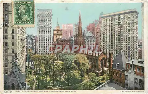 Cartes postales Trinity Churchyard an the Skyscrapers New YOrk