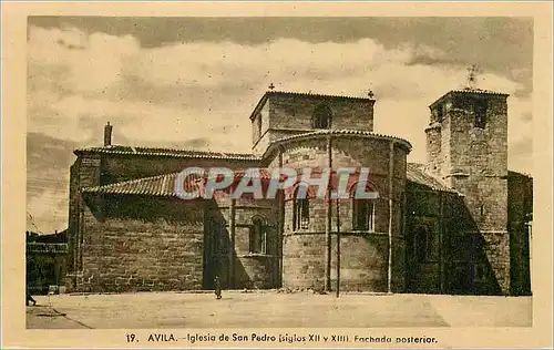 Cartes postales moderne Avila Iglesia de San Pedro (Siglos XII XIII) Fachada Posterior