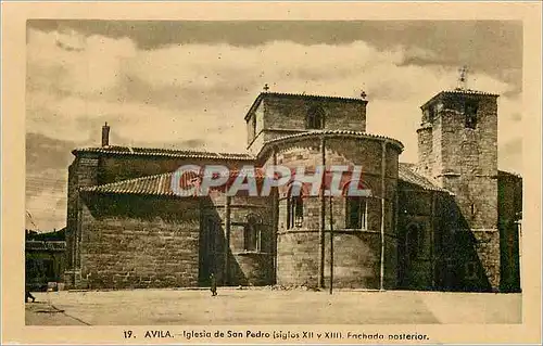 Cartes postales moderne Avila Iglesia de San Pedro (Siglos XII XIII) Fachada Posterior