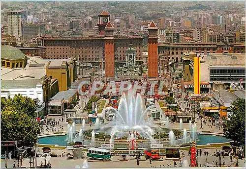 Cartes postales moderne Barcelona Parc de Montjuich Le Grands Jeux d'Eau