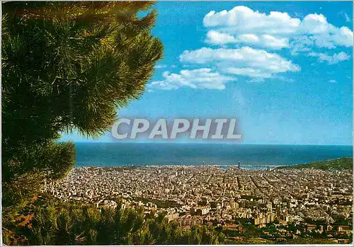 Cartes postales moderne Barcelona Vue de la Ville des le Tibidabo