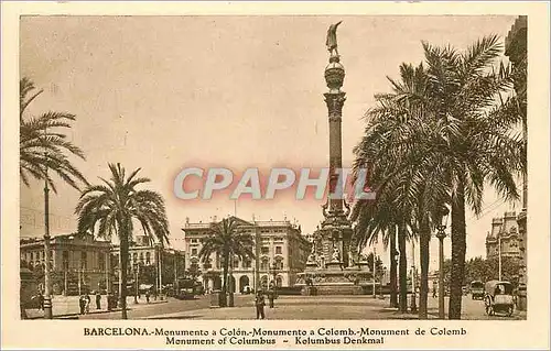 Cartes postales Barcelona Monument de Colomb