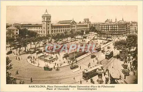 Cartes postales Barcelona Place de l'Universite Tramway