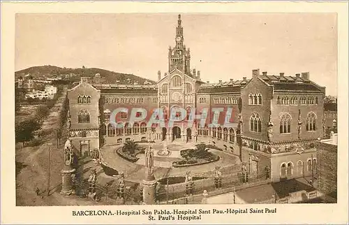 Cartes postales Barcelona Hopital Saint Paul